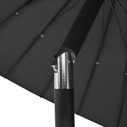 Parasol med aluminiumstang 270 cm antracitgrå