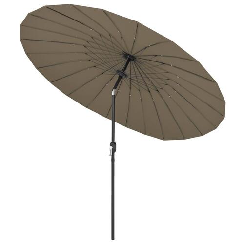 Parasol med aluminiumstang 270 cm gråbrun