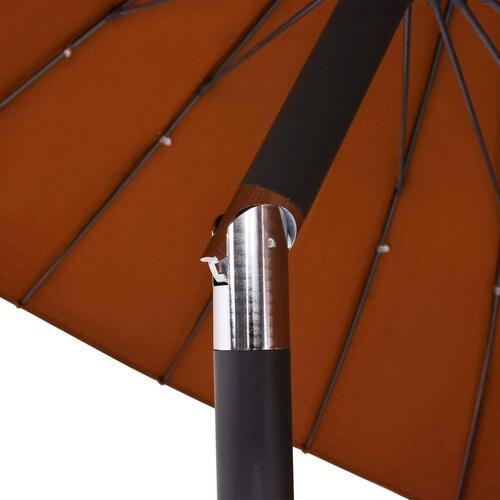 Parasol med aluminiumstang 270 cm terracotta