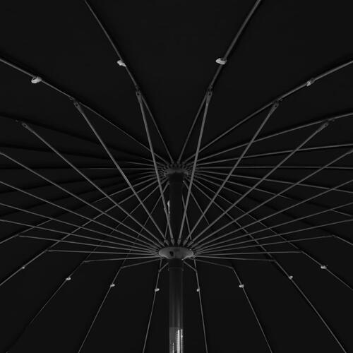 Parasol med aluminiumstang 270 cm sort