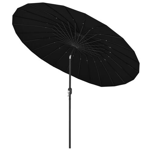 Parasol med aluminiumstang 270 cm sort