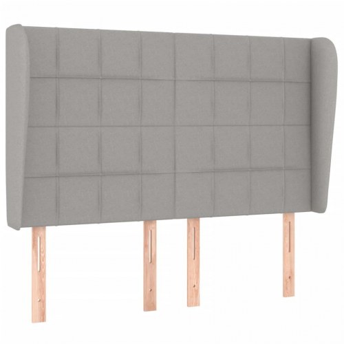 Kontinentalseng med madras 140×190 cm - lysegrå stof