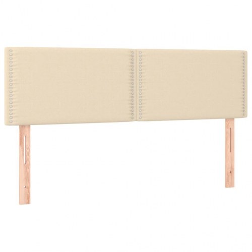 Kontinentalseng med madras 140×200 cm - stof, cremefarvet