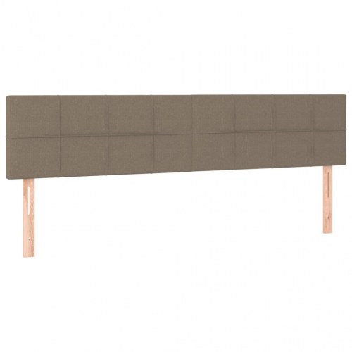Kontinentalseng med madras 160x200 cm - stof gråbrun