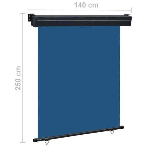 Sidemarkise til altan 140x250 cm blå