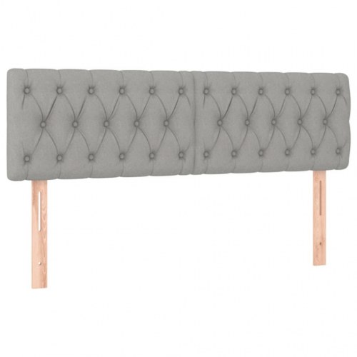 Kontinentalseng 140x200 cm stof lysegrå