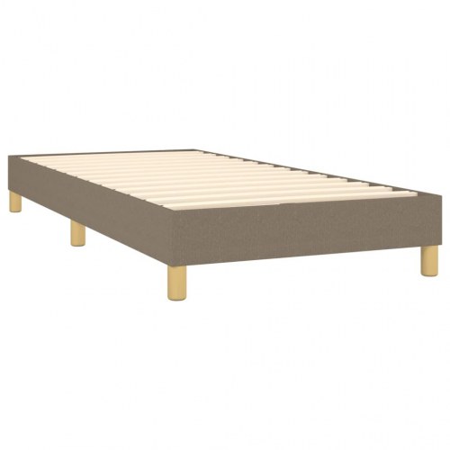 Kontinentalseng med madras 90x200 cm - stof gråbrun