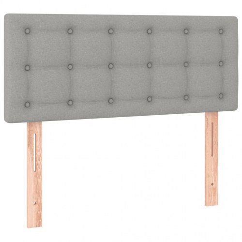 Kontinentalseng med madras 100×200 cm - stof, lysegrå