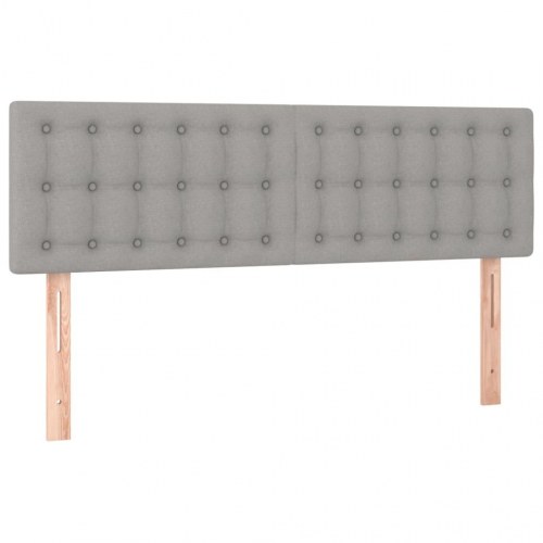 Kontinentalseng med madras 140×190 cm - stof, lysegrå