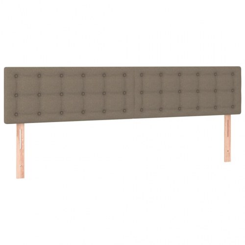 Kontinentalseng med madras 200x200 cm - stof gråbrun