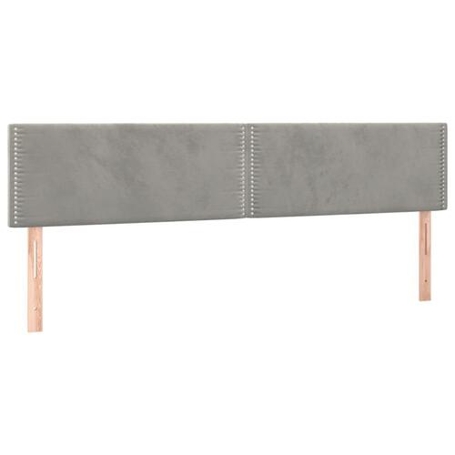 Kontinentalseng med madras 200x200 cm fløjl lysegrå