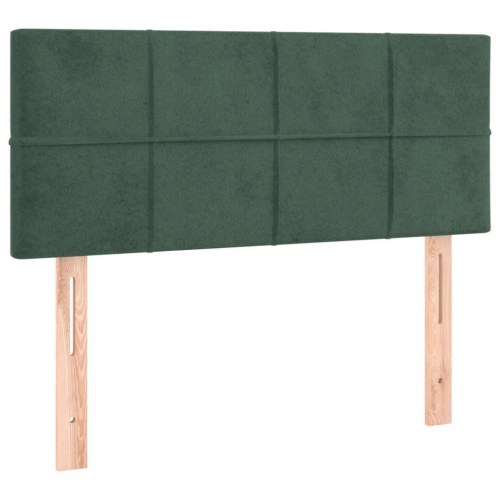 Kontinentalseng med madras 90×200 cm - fløjl, mørkegrøn