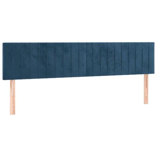 Kontinentalseng med madras 180x200 cm fløjl mørkeblå