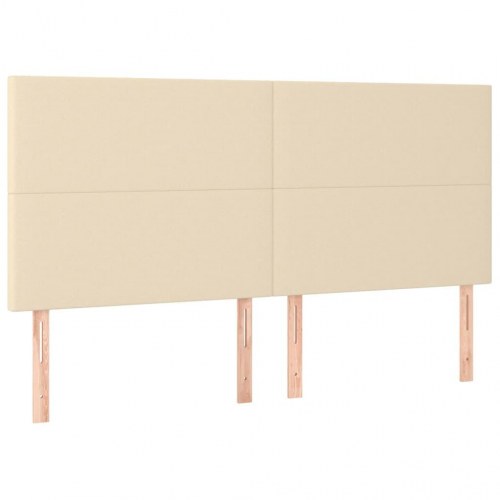 Kontinentalseng med madras 180×200 cm - stof, cremefarvet
