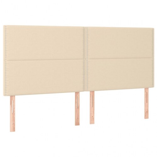 Kontinentalseng med madras 160x200 cm stof cremefarvet