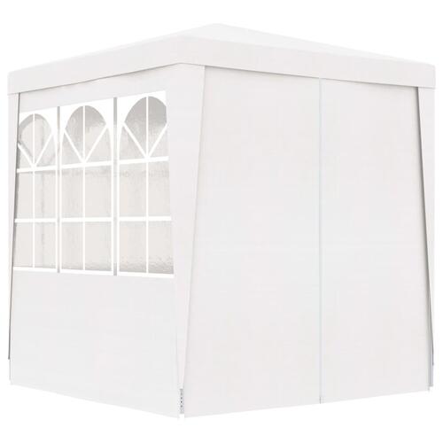 Festtelt med sidevægge 2x2 m 90 g/m² hvid