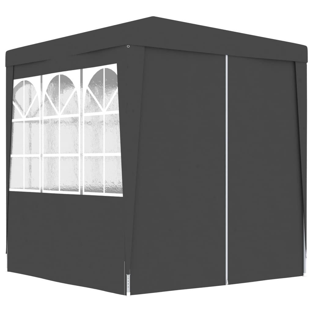 Festtelt med sidevægge 2x2 m 90 g/m² antracitgrå
