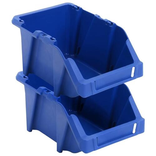 Stabelbare opbevaringskasser 250 stk. 103 x 165 x 76 mm blå