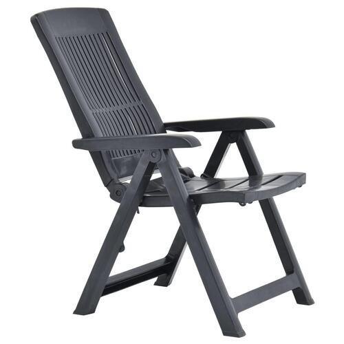 Havelænestole 2 stk. plastik antracitgrå