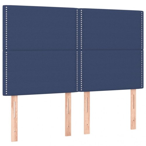Kontinentalseng med madras 140x190 cm - stof, blå