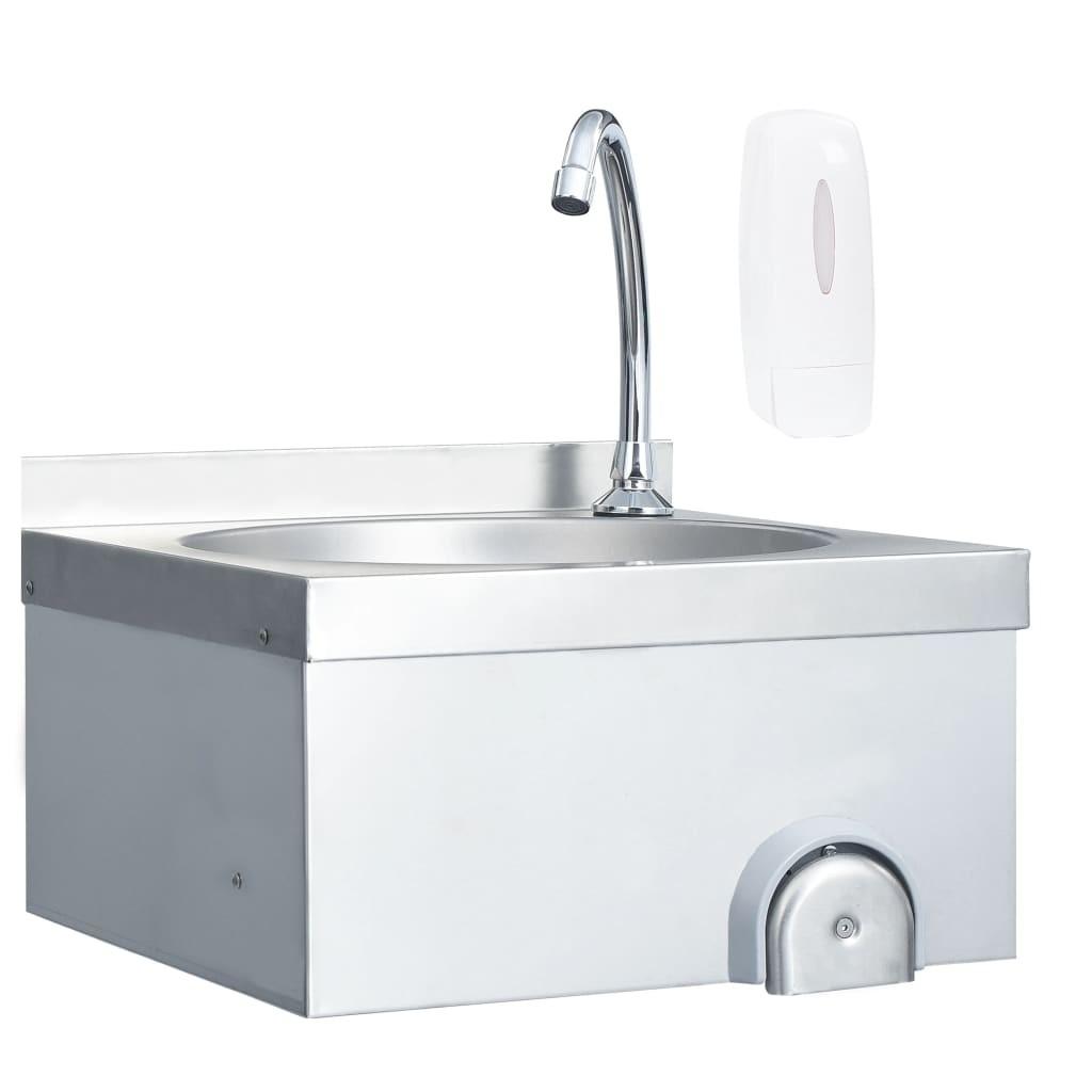 Billede af Håndvask med vandhane og sæbedispenser rustfrit stål