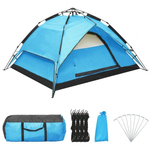 Pop-up campingtelt 2-3 personer 240x210x140 cm blå