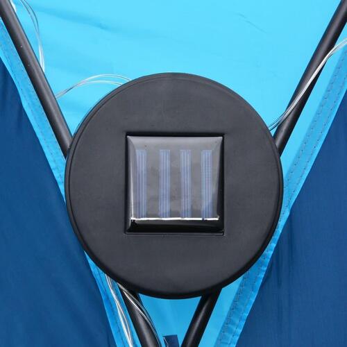 Festtelt med LED og 4 sidevægge 3,6x3,6x2,3 m blå