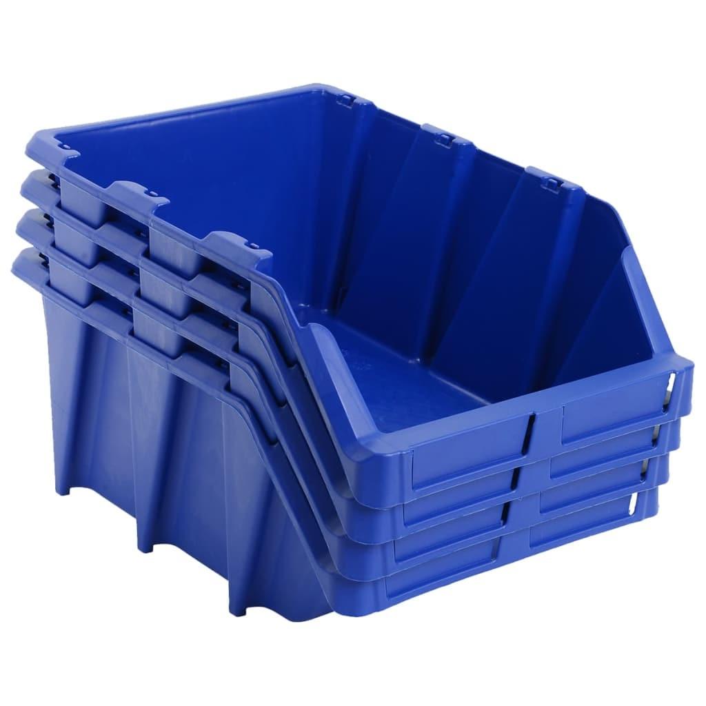 Stabelbare opbevaringskasser 20 stk. 265 x 420 x 178 mm blå