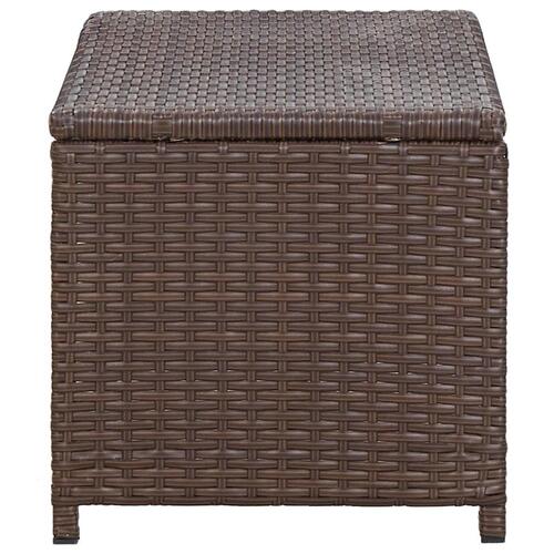 Sofabord 70x40x38 cm polyrattan brun