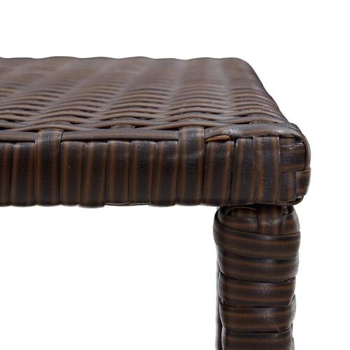 Sofabord 70x40x38 cm polyrattan brun