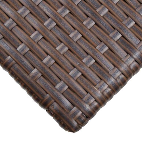 Sofabord 70x40x38 cm polyrattan brun