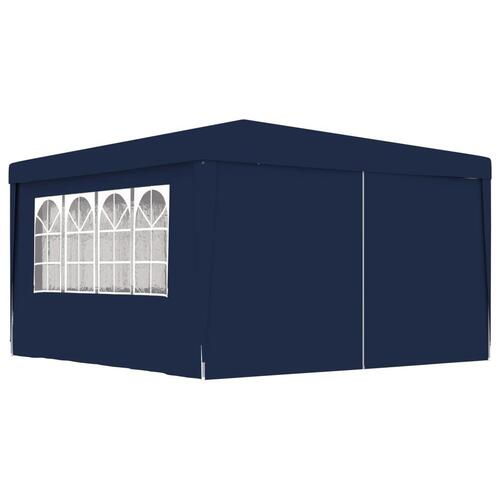 Festtelt med sidevægge 4x4 m 90 g/m² blå