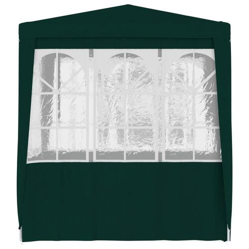 Festtelt med sidevægge 2,5x2,5 m 90 g/m² grøn