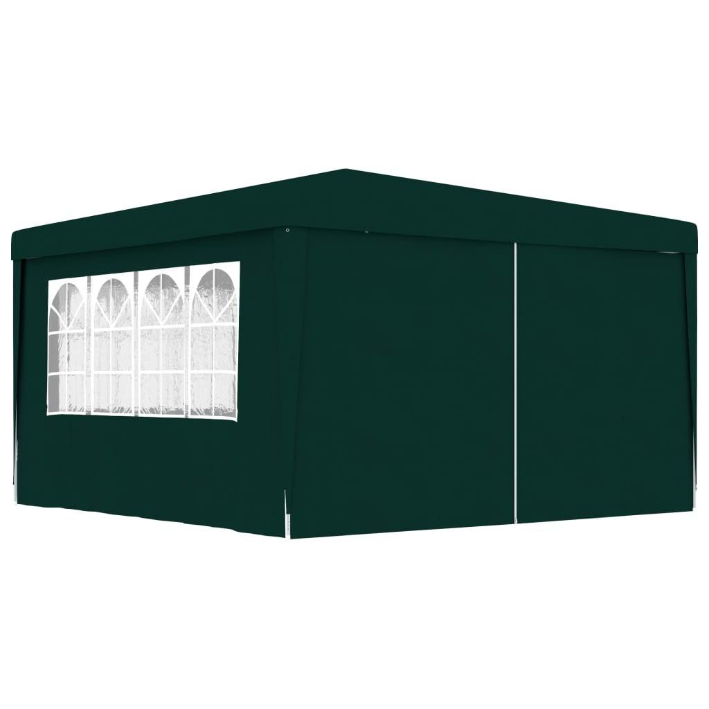 Festtelt med sidevægge 4x4 m 90 g/m² grøn