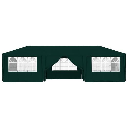 Festtelt med sidevægge 4x9 m 90 g/m² grøn