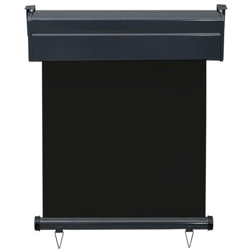 Sidemarkise til altan 65x250 cm sort
