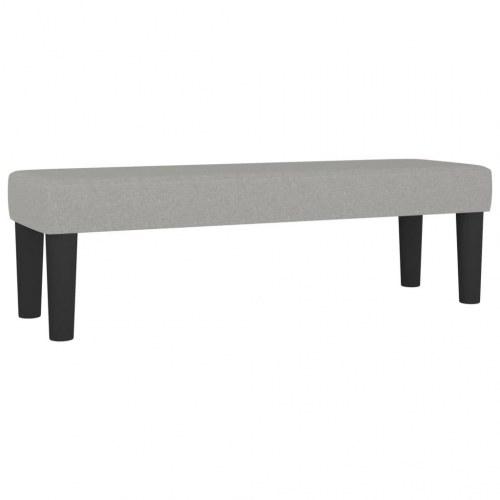 Kontinentalseng med madras 200×200 cm - stof, lysegrå