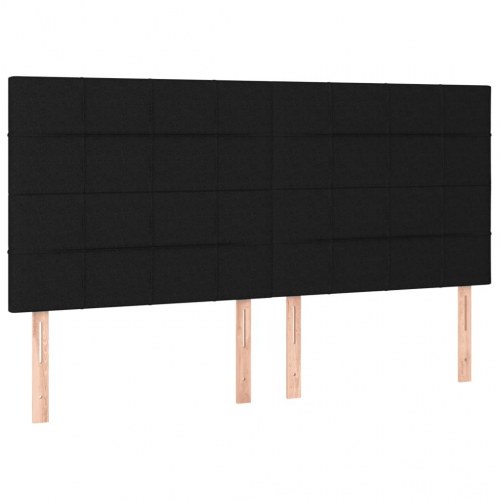 Kontinentalseng med madras 180x200 cm stof sort