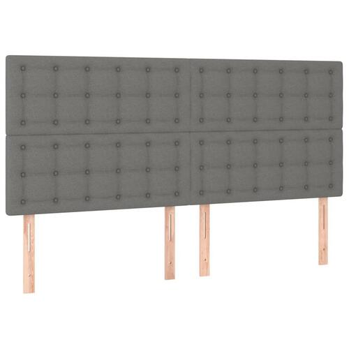 Kontinentalseng med madras 160x200 cm stof mørkegrå