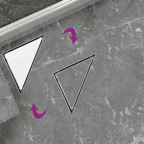 Gulvafløb med 2-i-1 dæksel 25x25 cm rustfrit stål