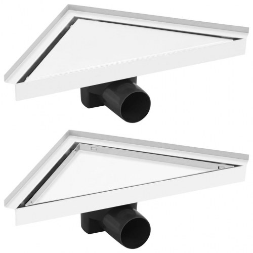 Gulvafløb med 2-i-1 dæksel 25x25 cm rustfrit stål