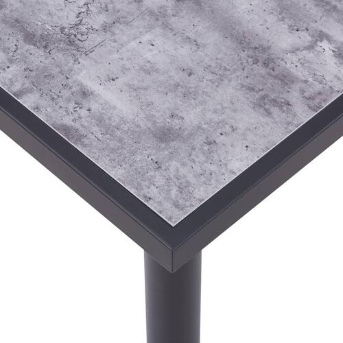Spisebord 140x70x75 cm MDF sort og betongrå