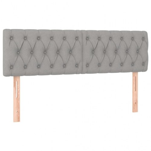 Kontinentalseng 160x200 cm stof lysegrå