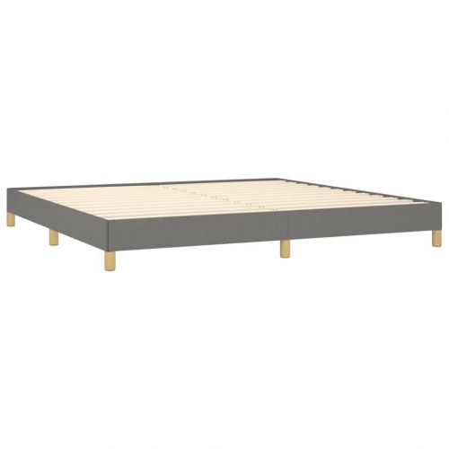 Kontinentalseng med madras 200 x 200 cm - stof, mørkegrå