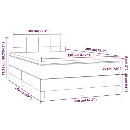 Kontinentalseng 120x200 cm fløjl sort