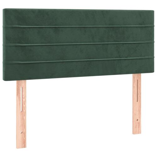 Kontinentalseng med madras 90x200 cm fløjl mørkegrøn
