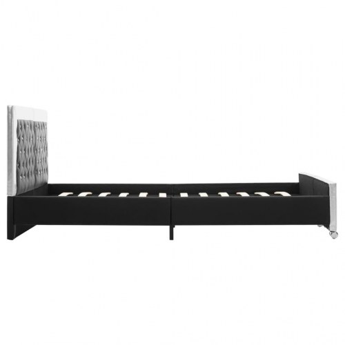 Sengestel 160x200 cm kunstlæder sort