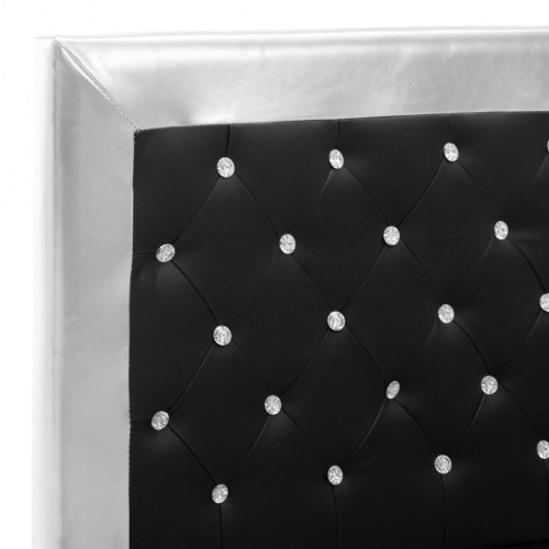 Sengestel 160x200 cm kunstlæder sort