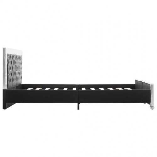 Sengestel 180x200 cm kunstlæder sort