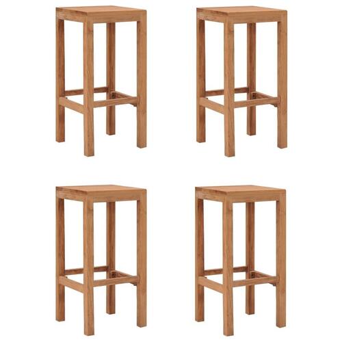 Barstole 4 stk. massivt teaktræ
